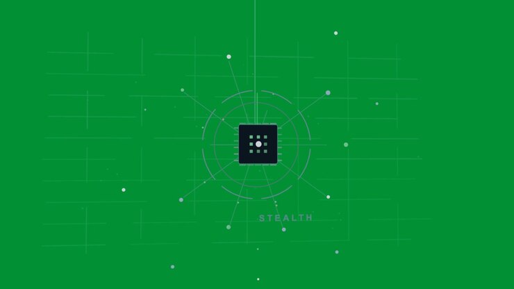 Beam falling starting chip booting rings pulsing arms moving nodes entering stealth transparent HUD