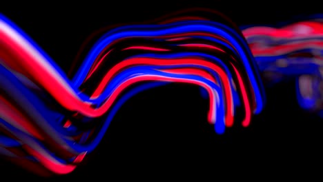 4k líneas onduladas de neón abstractas.