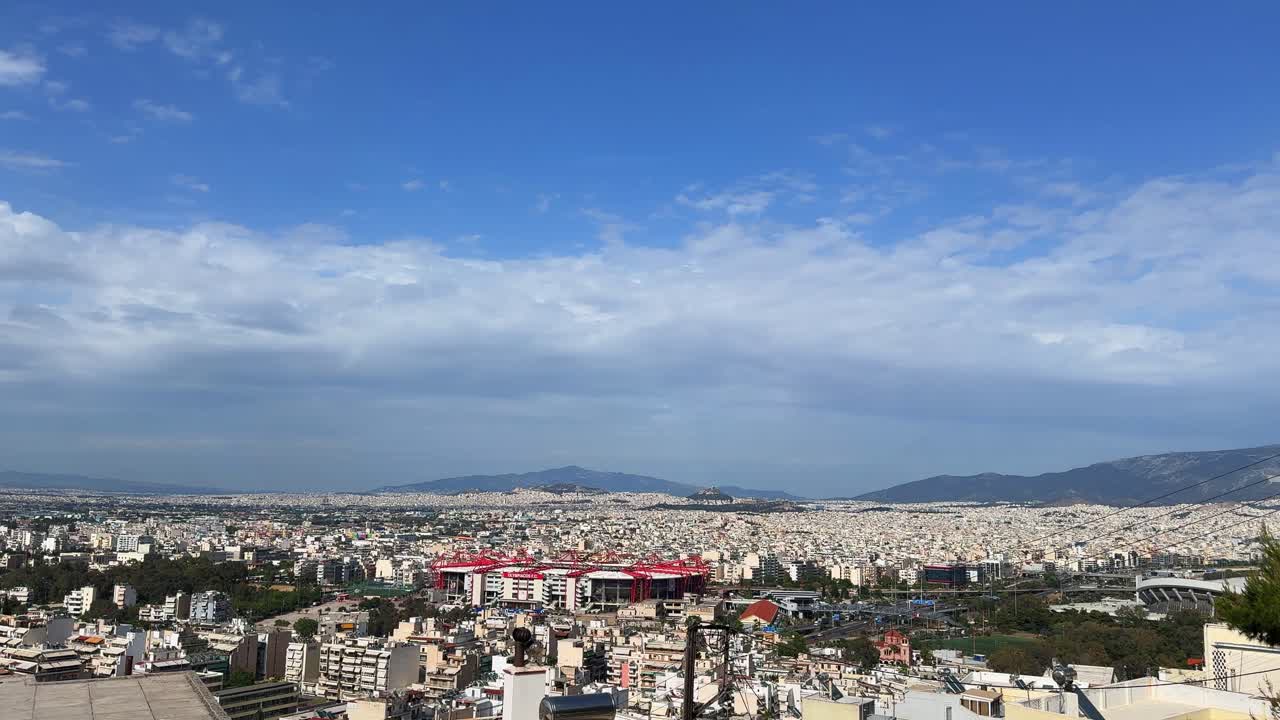Olympiacos Greek football team stadium exterior view, Athens Greece city