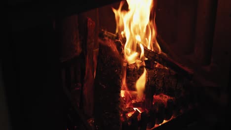 fire burning in a fireplace 4k