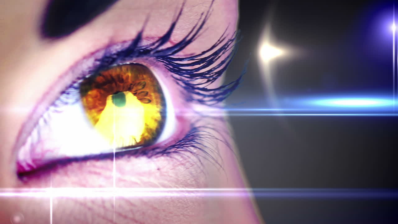 cambios de color de los ojos con luces