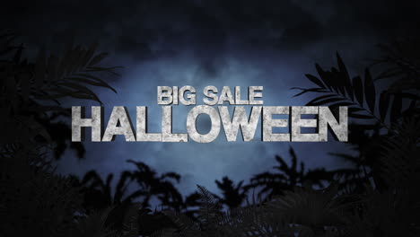 Halloween-Big-Sale-with-palms-tree-in-jungle-in-dark-night