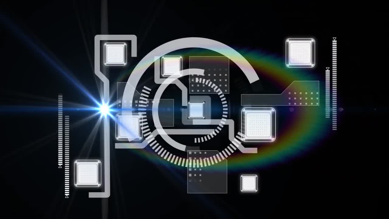 검은색 배경으로 연결된 애니메이션