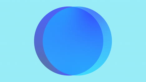 two circles in motion against a blue background