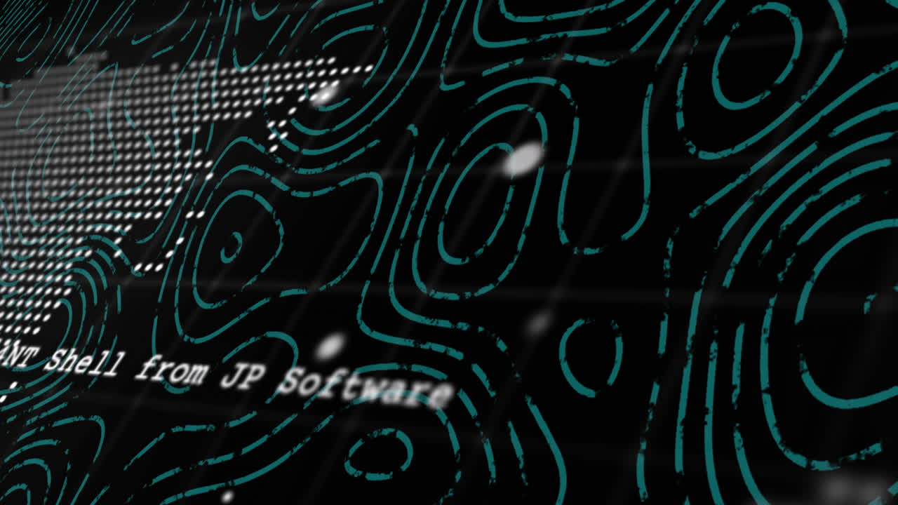 animación del procesamiento de datos sobre líneas verdes sobre fondo negro