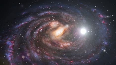 Milchstraßengalaxie,-Die-Sich-Im-Universum-Aufhält-Und-Dreht