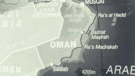 map of oman and the arabian peninsula