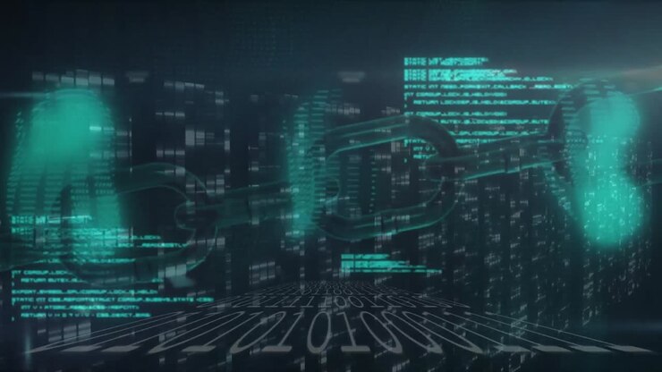 Animation of data processing over chain