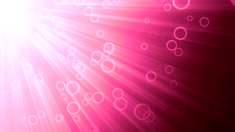 pink circles and light rays