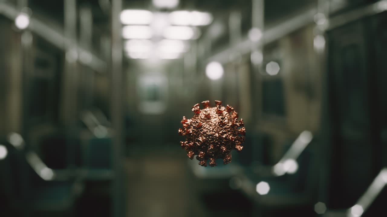 epidemia de coronavirus covid-19 en el vagón del metro