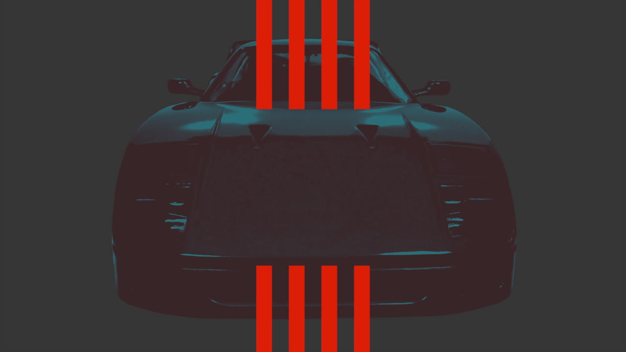 rayas rojas con autos antiguos