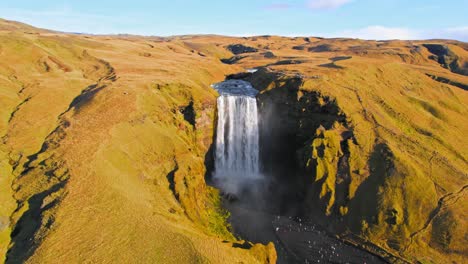 Skogafoss-Wasserfall,-Island