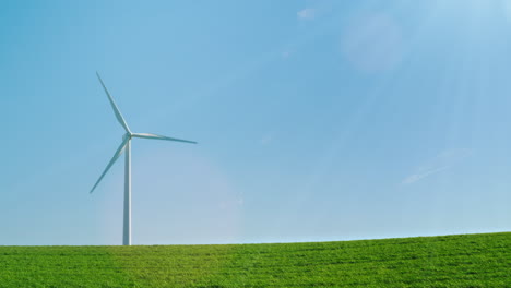 wind turbine on sunny day
