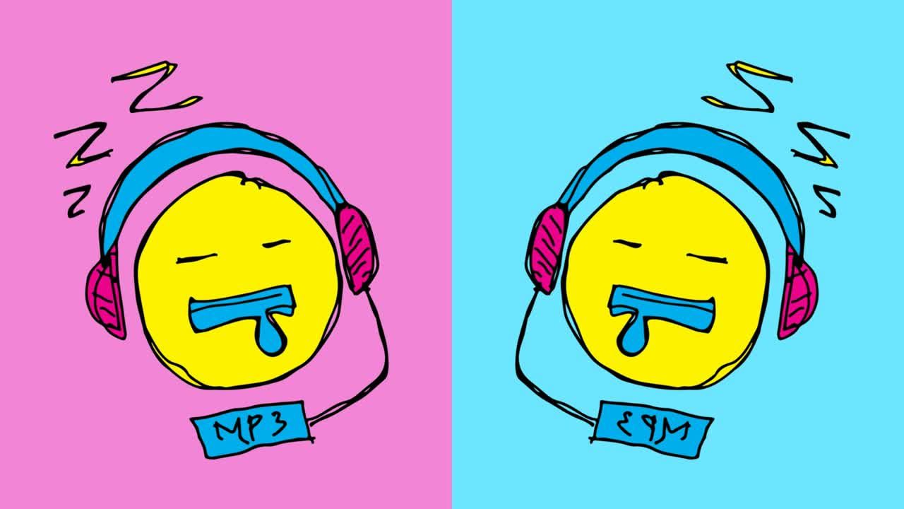 아이들은 팝 아트를 그리고 있습니다. 느린 음악의 주제로 매이지 않는 배경입니다.