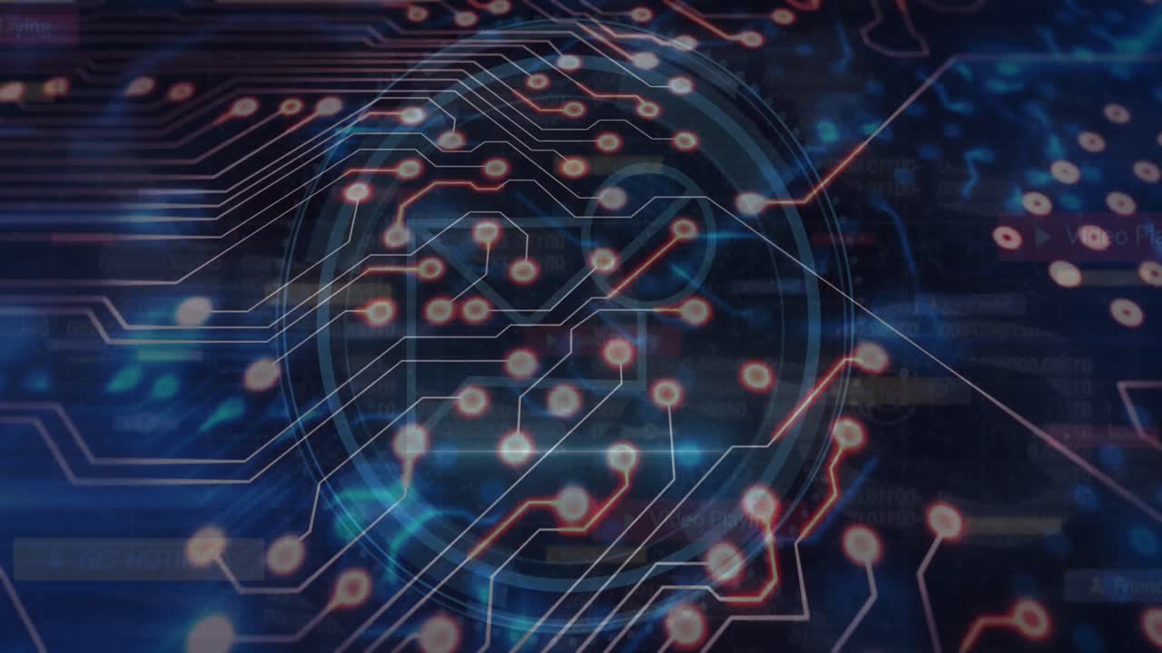 animación del globo con una red de conexiones