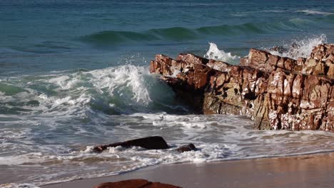 south african rocky shoreline false bay