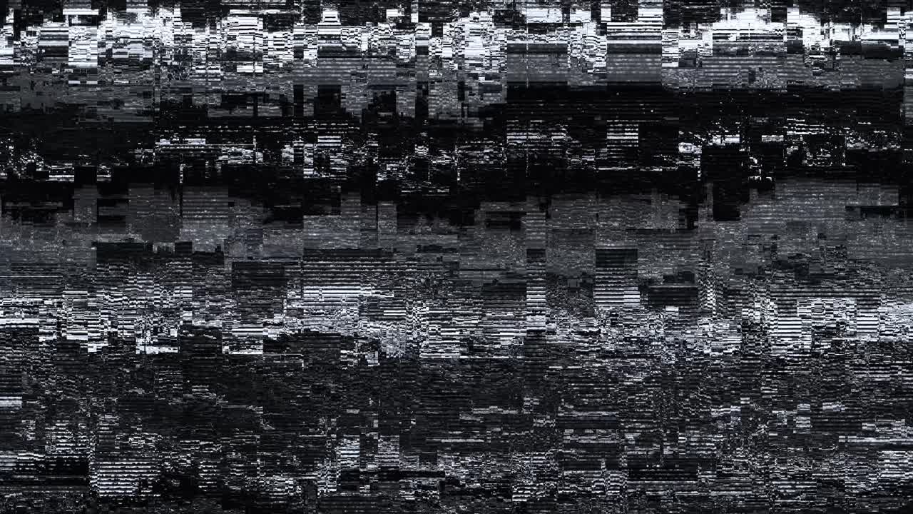 Sfondo astratto con glitch digitale e rumore statico