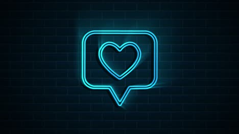 diseño de iconos de neón de redes sociales aislados en fondo oscuro. iconos web de esquema. gráficos en movimiento.