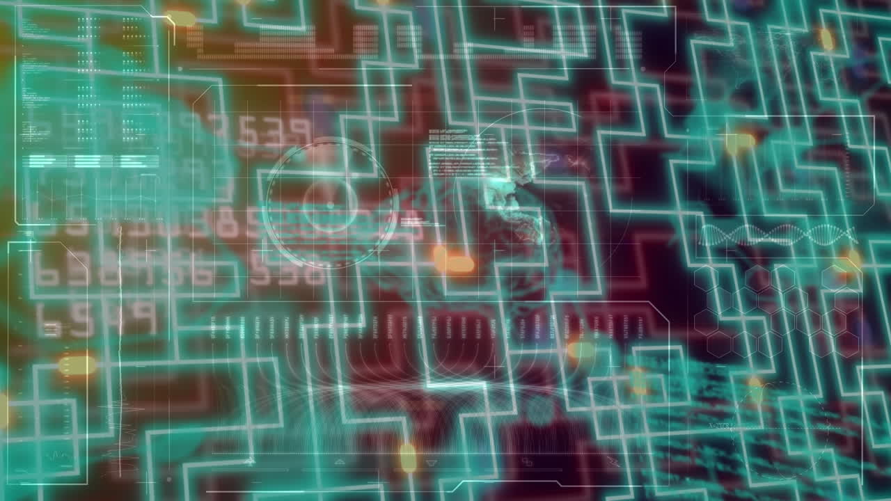 Animation of data processing over network of connections