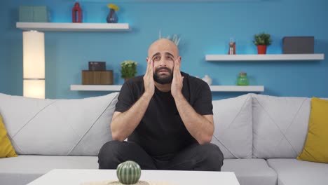 man with headache.