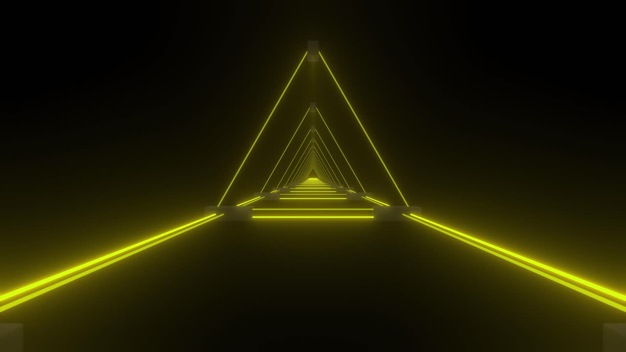 túnel de triángulo de neón