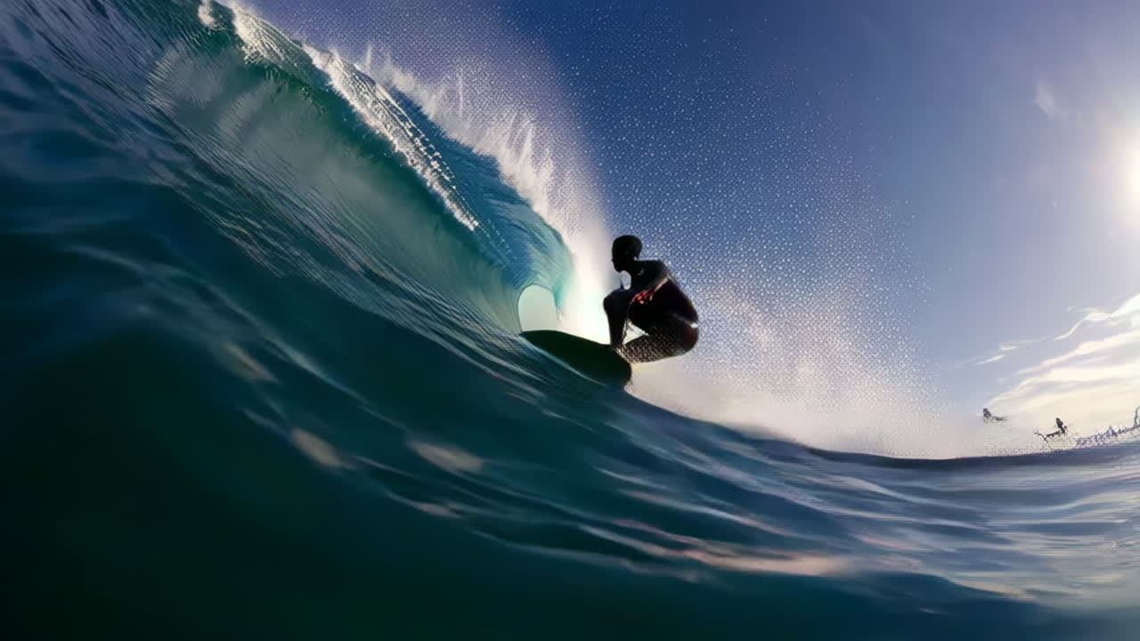 surfistas montando olas