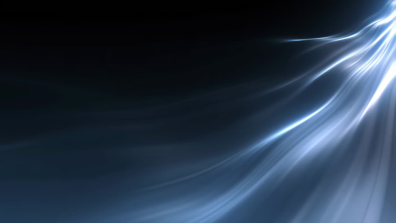 Abstract Blue Light Streaks on Dark Background