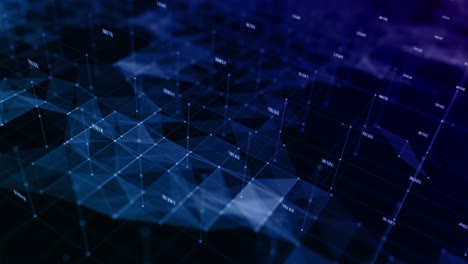 fondo futurista del ciberespacio digital, red de datos digital con conexión de líneas y puntos, concepto de fondo abstracto de red tecnológica.