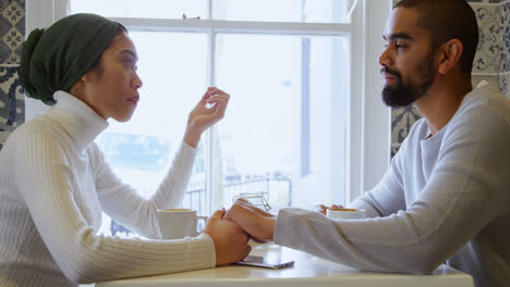 Couple-holding-hands-and-interacting-with-each-other-4k