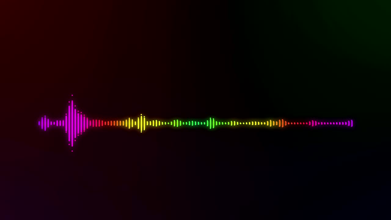 líneas de espectro de audio abstractas coloridas y brillantes fondo