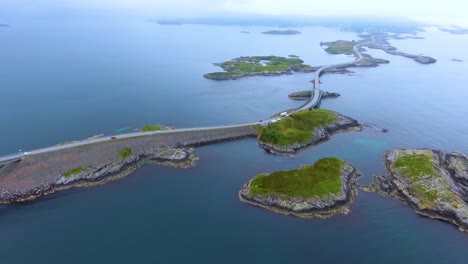 atlantic ocean road aerial footage norway