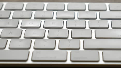 closeup of an apple magic keyboard with panning movement