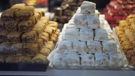 assorted turkish delight and sweets display