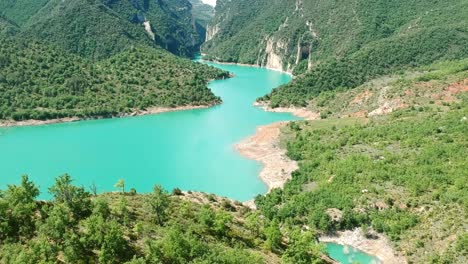 catalonia landscape of water reservoir in barcelona and south spain