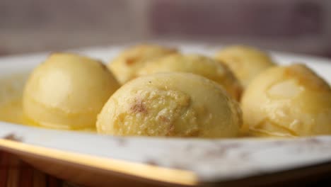 close-up of delicious boiled eggs