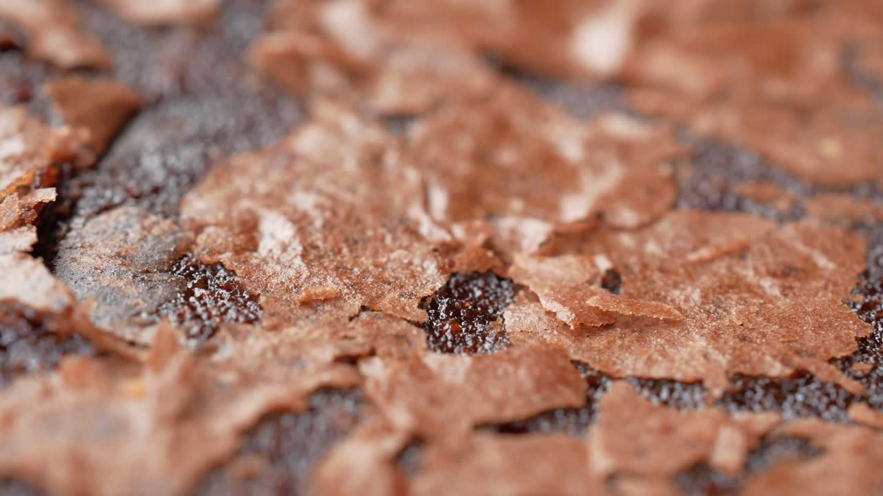 초콜릿 브라우니의 클로즈업