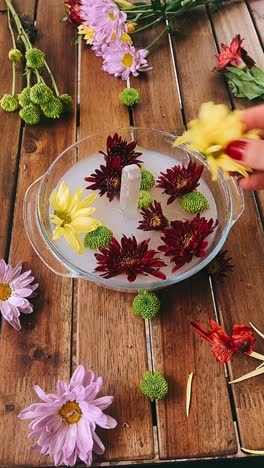 beautiful floral arrangement with crystal