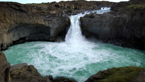 the aldeyjarfoss waterfall in north iceland.