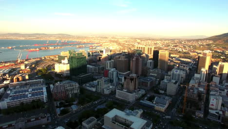 sunset over the cape town cbd
