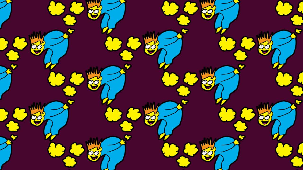 kids drawing pop art seamless background with theme of fart