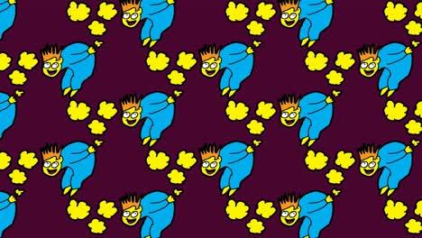 kids drawing pop art seamless background with theme of fart