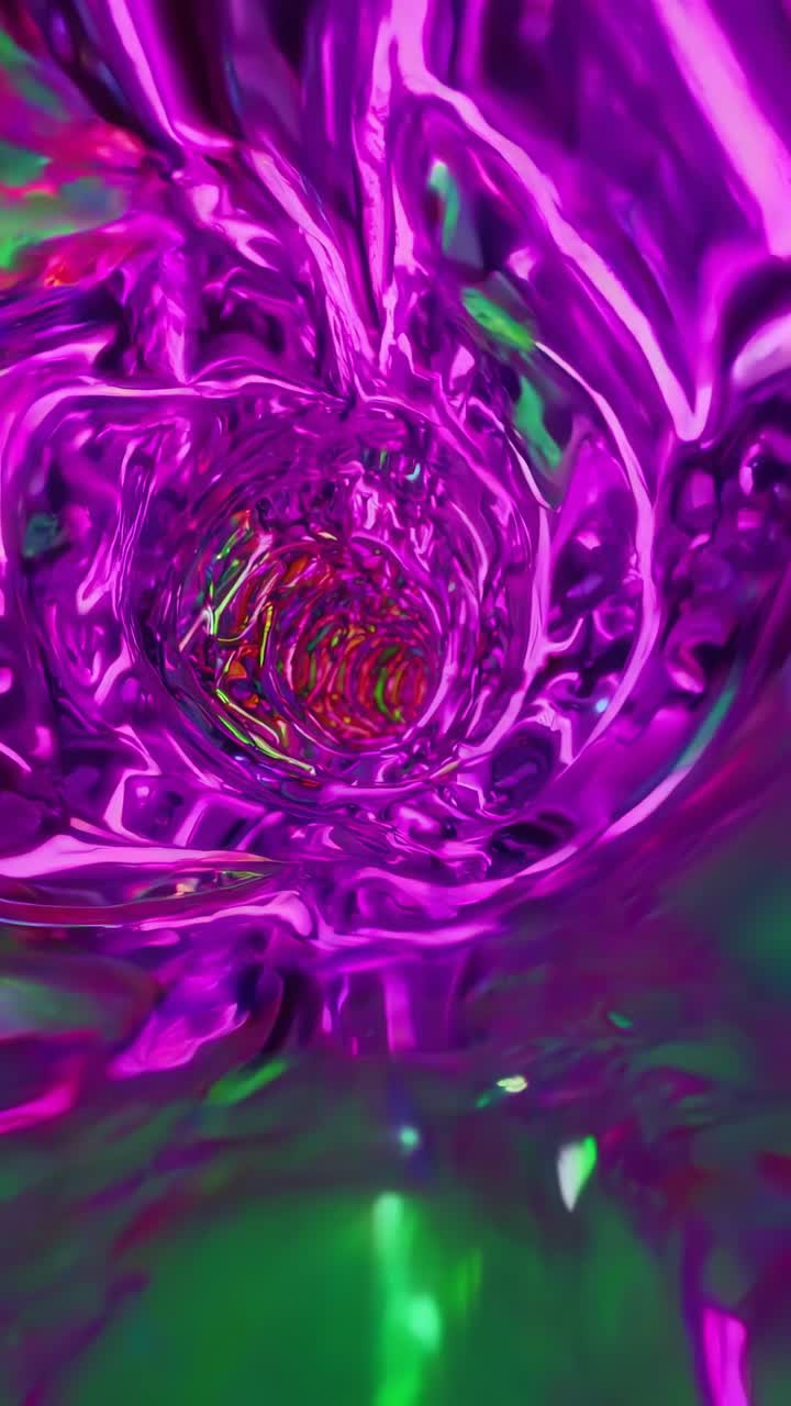 Vibrant Psychedelic Liquid Tunnels