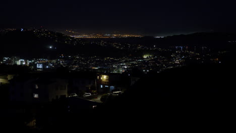 Paisaje-Urbano-Iluminado-De-Wellington-En-La-Noche-En-Nueva-Zelanda