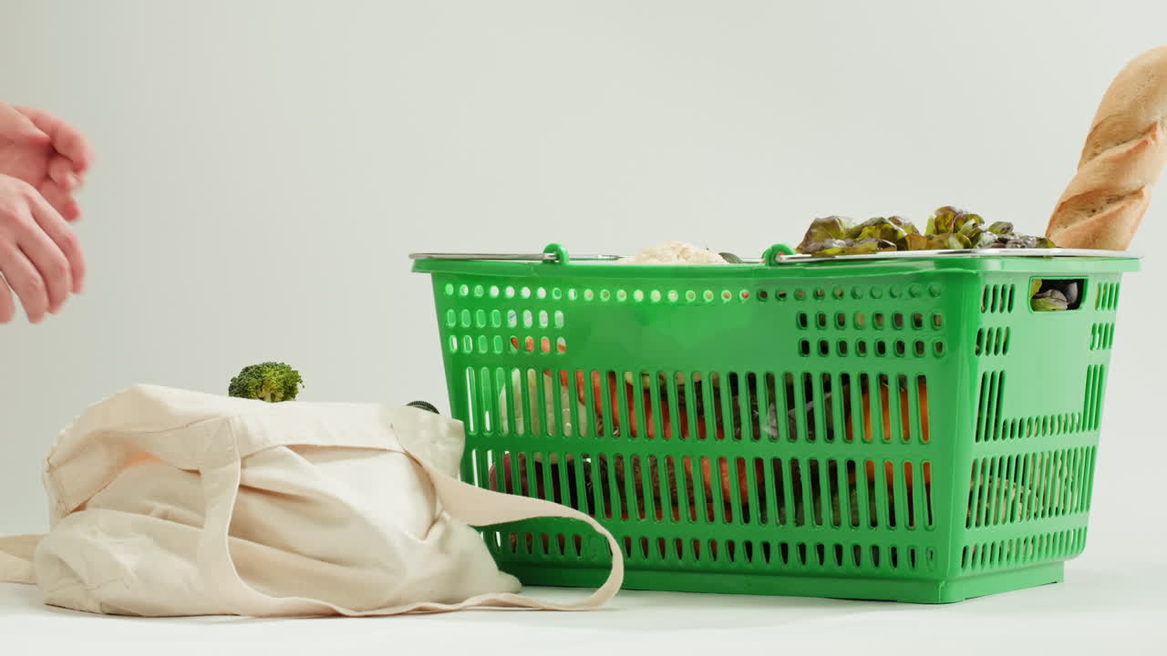 Grocery Shopping with Reusable Bag