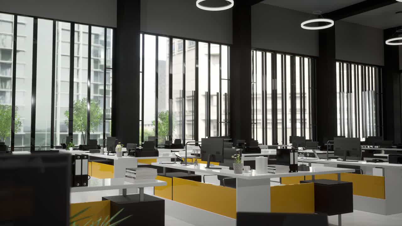 Interior Empty Modern Loft Office Open Space Modern Office