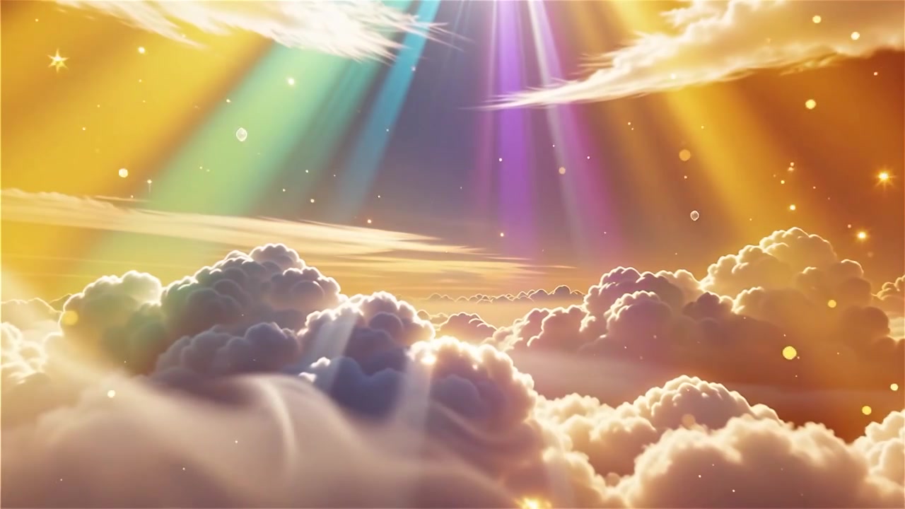 Christian Heavenly Light Worship Background