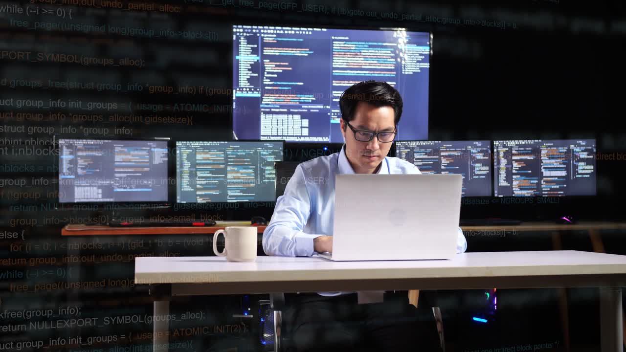 programador trabajando en código