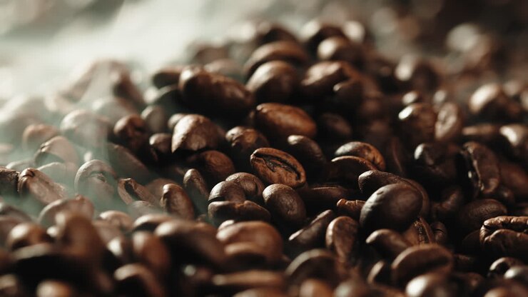 焙煎したコーヒー豆