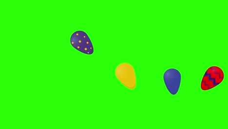 easter colored eggs animation , chroma key, graphic source