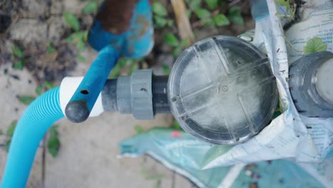 garden pump filter connection
